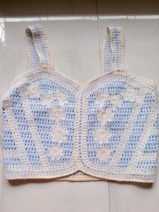 Crochet Floral Crop Top
