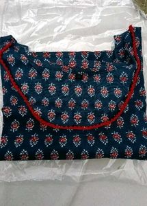 Printed Blue Kurta