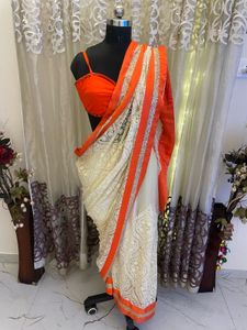 designer Embroidered Saree