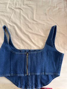 Denim Corset Top