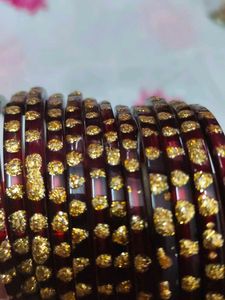 Glass Maroon Bangles