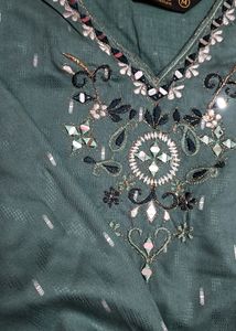 New Kurti Pant Dupatta( Sleeves Attached)