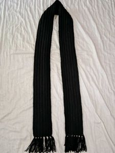 Classic Black handmade crochet Scarf/Muffler