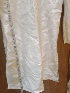 White Kurti Full Sleeves With Glittery Texture