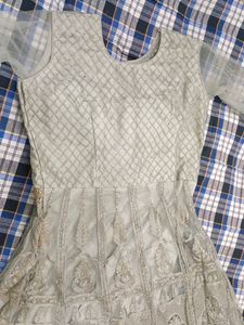 Full Length Gray One Piece Gown