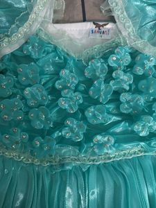 Cute Teal Flower Girl Dress