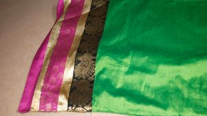 Elegant Green &amp; Pink Saree