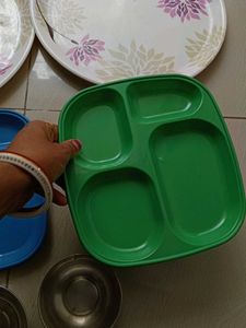 Plates Combo With Steel Bowls