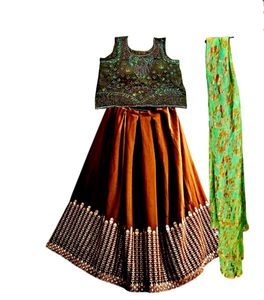 sequins embroidered Lehenga kundan work Choli Set