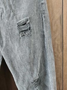 Ripped Wide-Leg Jeans