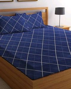 Elegant Blue Double Bedsheet