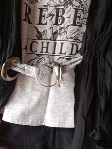 Black And Grey Top