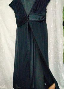 Lacey Upper N Downside Chiffon Shrug Type Dress