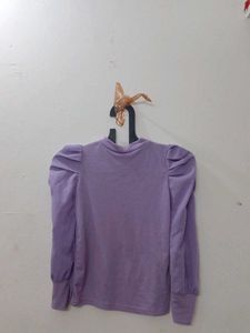 Lavender Puff Sleeve Top