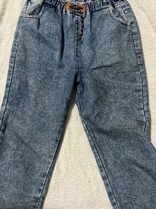Acid Wash Denim Joggers