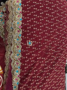 Wedding Mahroom Saree