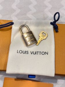 Authentic Louis Vuitton Brass Padlock with Key (No