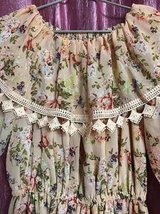 Floral Chiffon Midi Dress