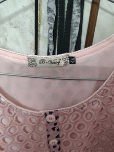 Cute Pink Heart Print Dress