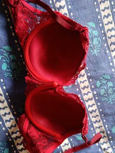Reddish Maroon Lace Bra
