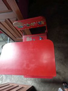 Children&#39;s Red Table &amp; Chair Set