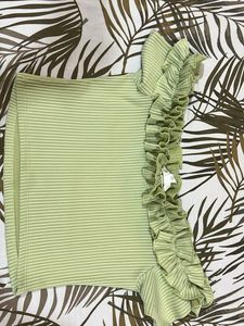 Ruffle Trim Crop Top