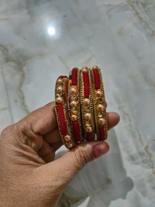 Red & Gold Bangle Set