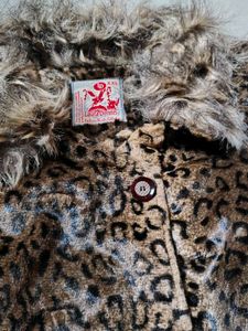 Leopard Print Faux Fur Coat