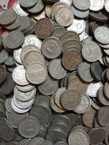5rs Coin Lot Copper Nickel 100 Piece