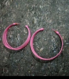 Trendy Big Blue And Pink Hoops Combo.