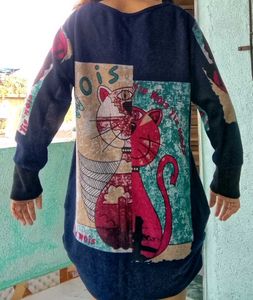 Funky Cat Print Dress