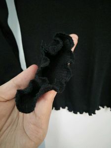 Black Ribbed Tops