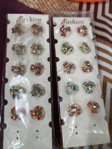 Colorful Gemstone Stud Earring Sets