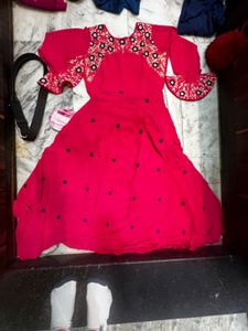 Elegant Pink Embroidered Dress