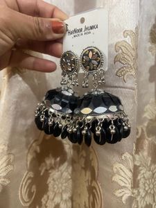 Black Big Size Jhumka