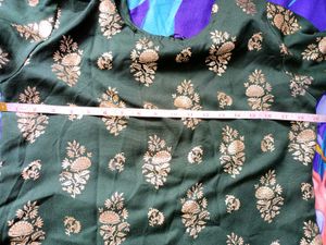 Green Floral Print Top With Bottom
