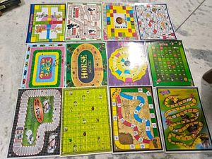 (Set Of 12) Fun Different Board Games For Kids