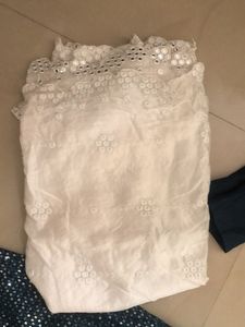 Teal &amp; Silver Girls&#39; Indian Dress Set