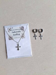 Cross Necklace & Earring Set