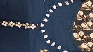 Elegant Teal Embroidered Kurta Set