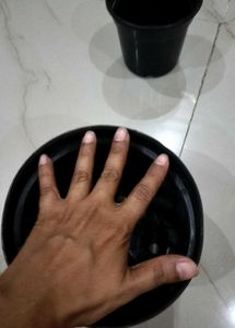 Black Plastic Planter Pots (Set of 2)