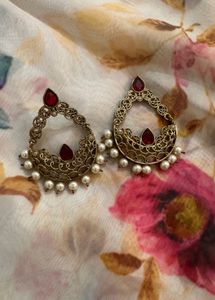 Elegant Red Stone Earrings