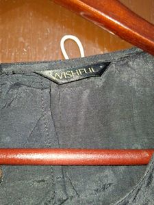 Elegant Black Sequenced Wishful Kurta