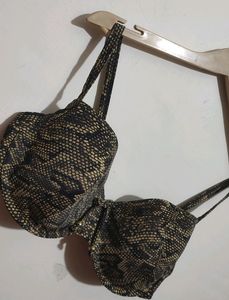 Leopard Print Brown Bra For Bust 38DD