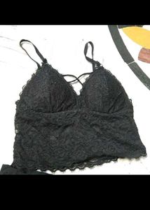 Black Lace Bralette &amp; Pants Set