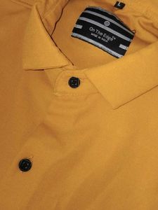 Vintage Mustard Short Sleeve Button Up Shirt
