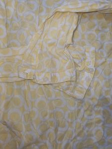 Yellow Pure Cottan Kurta Type Tshirt