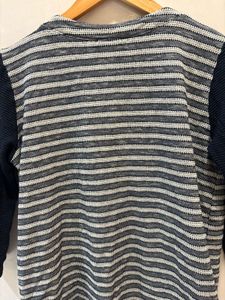 Striped Three Quarter Sleeve Top