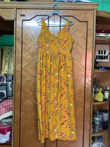 Floral Yellow Maxi Dress