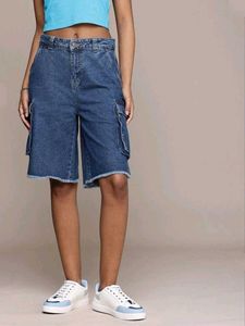 Misfit Korea Cargo Denim Brmuda Shorts